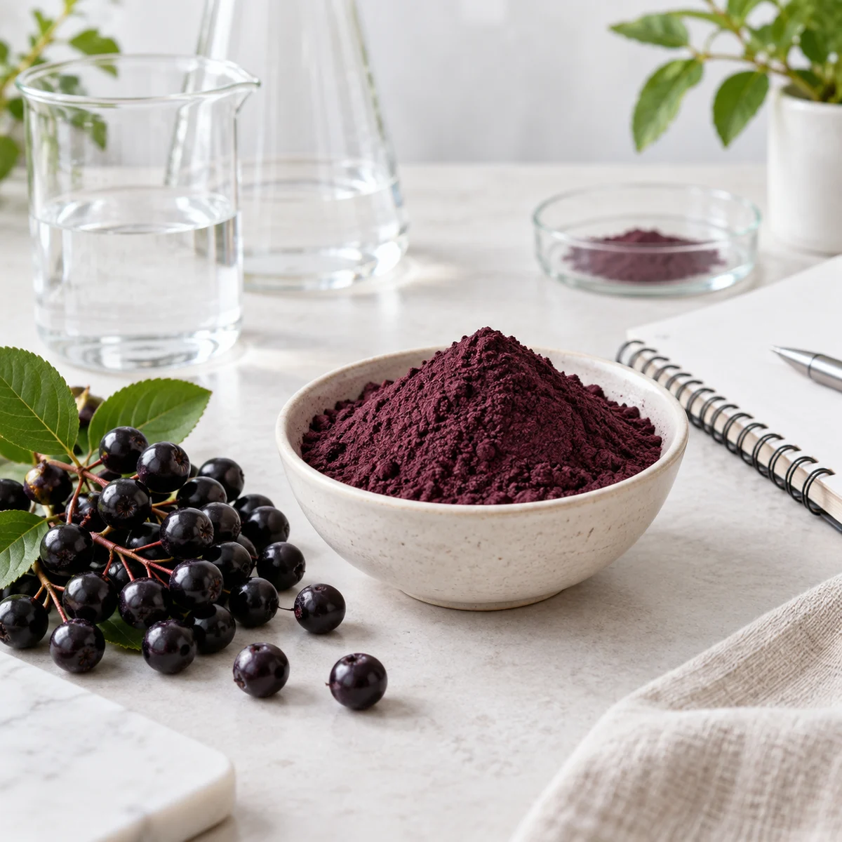 Maqui Berry Powder formulation discussion concept
