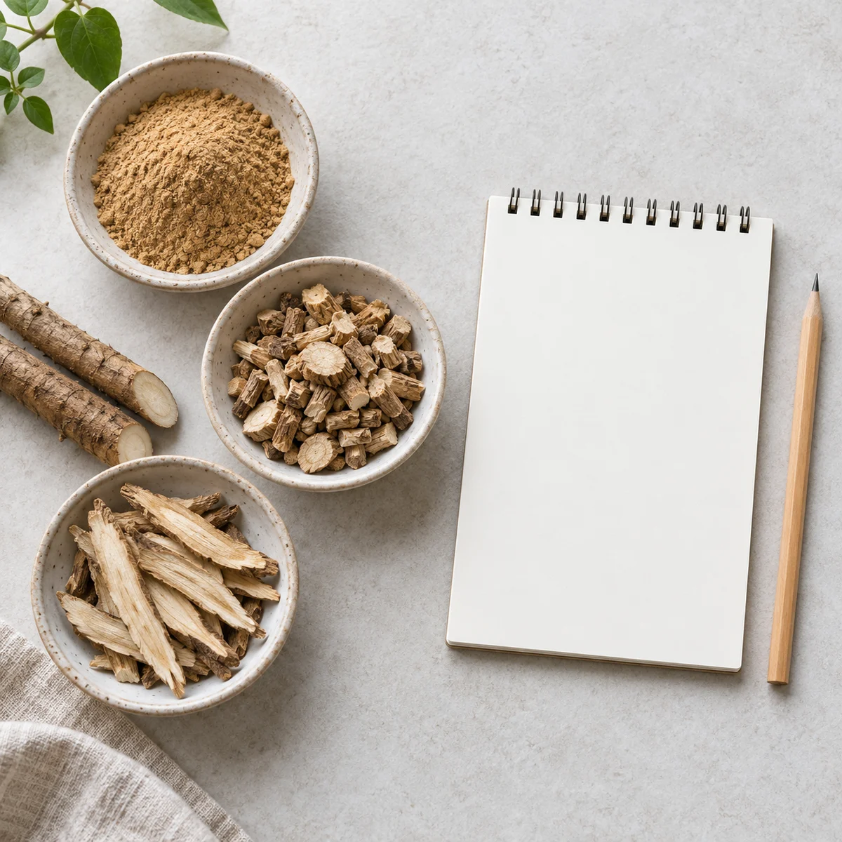 Burdock Root Powder formulation discussion concept
