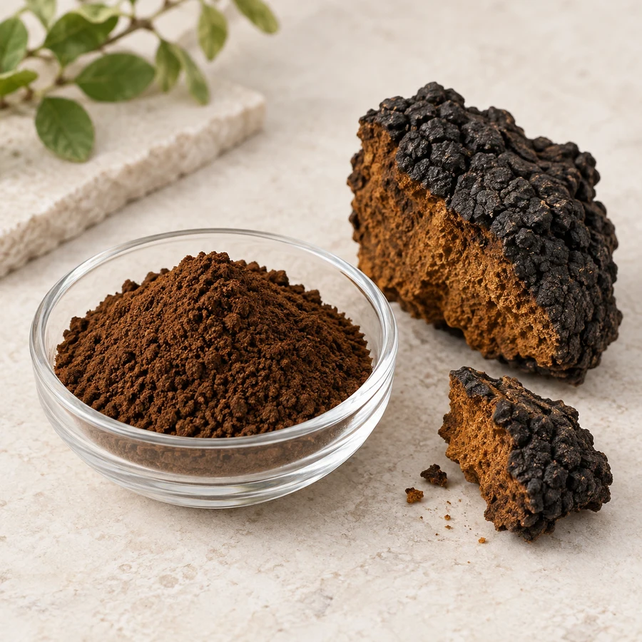 Chaga Mushroom Powder raw ingredient