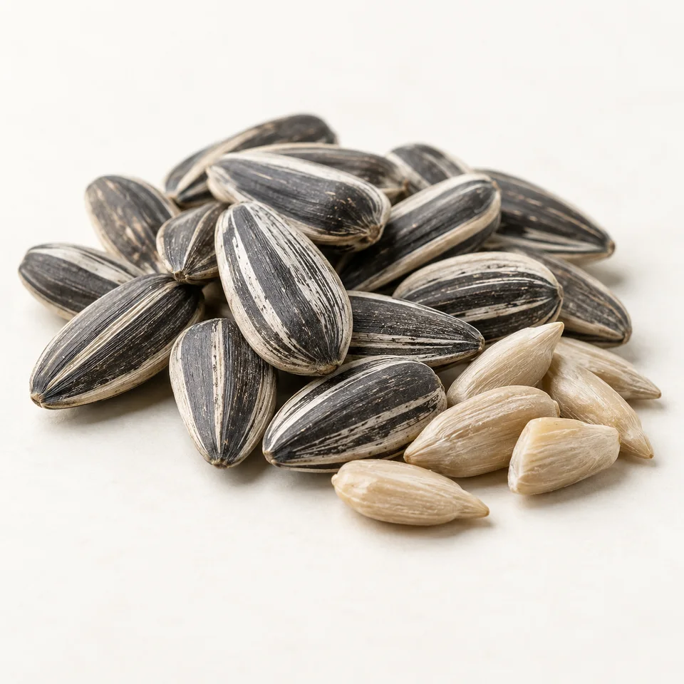 Sunflower seeds and kernels as source context