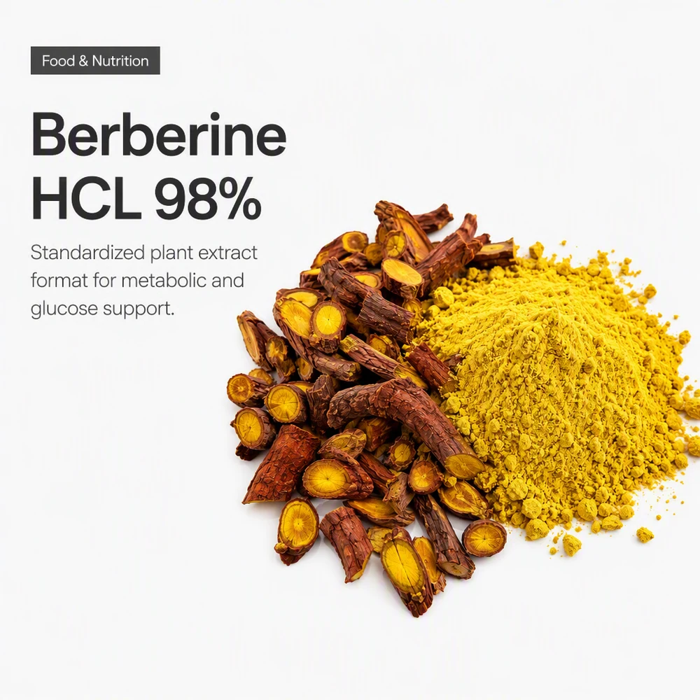 Berberine HCl 98% for Nutrition Ingredient Sourcing