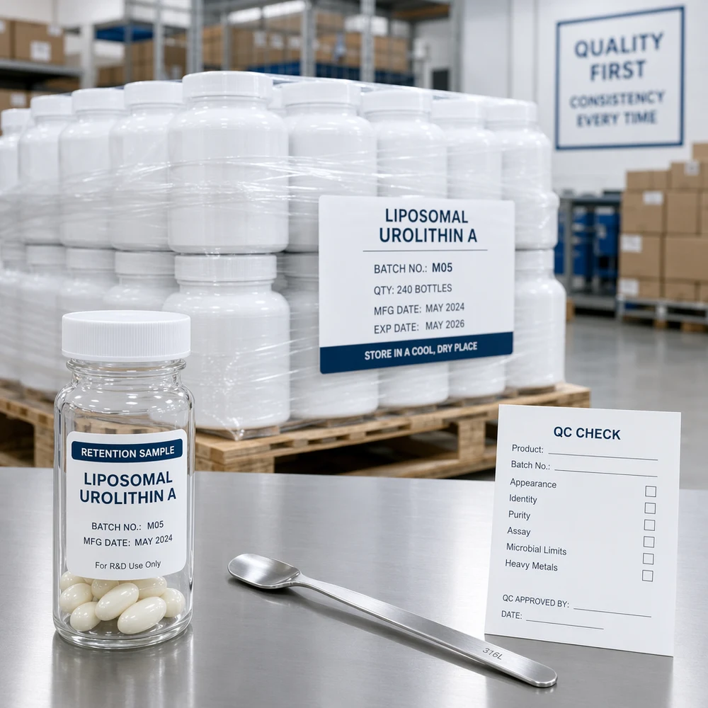 Liposomal Urolithin A Softgels quality and documentation presentation