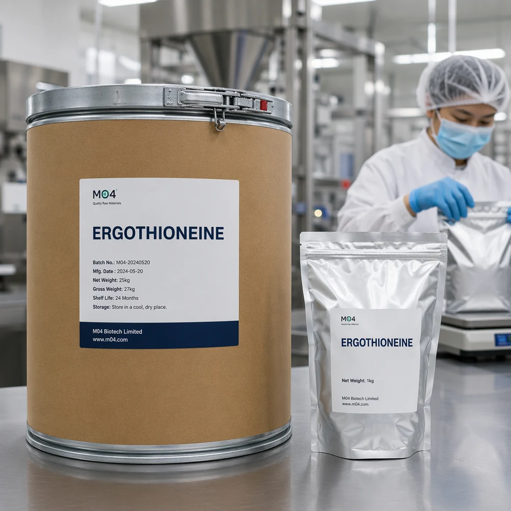 Ergothioneine packaging and supply presentation