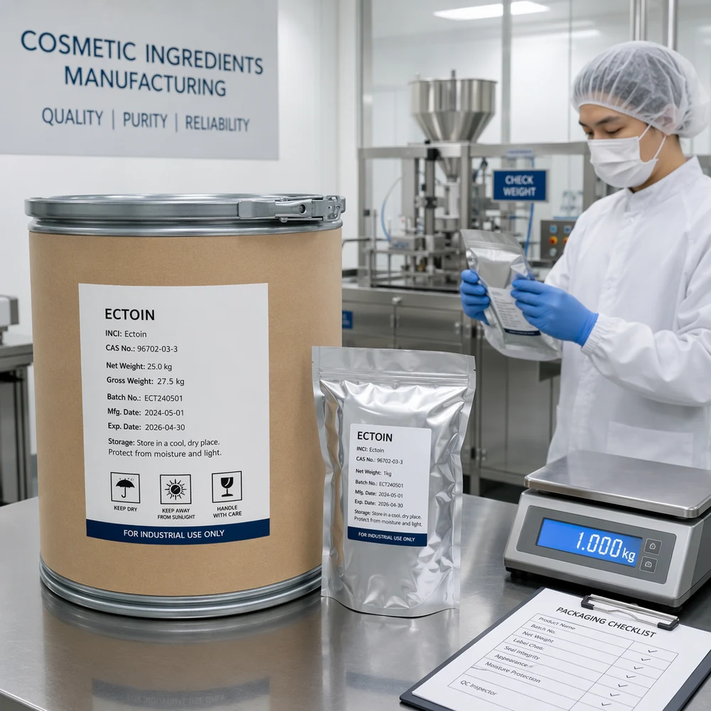 Ectoin for Sensitive-Skin Formulation Projects packaging and supply presentation