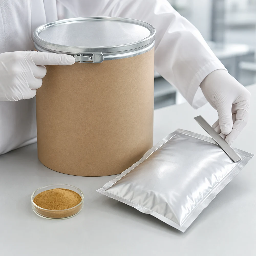Fermented Ashwagandha Extract packaging and supply presentation