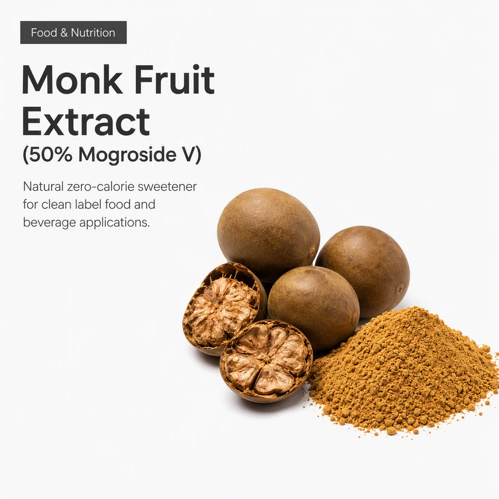 Monk Fruit Extract 50% for Reduced-Sugar Formulation Projects for B2B Project Review