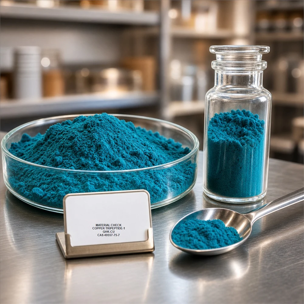 Copper Peptide Powder CAS 49557-75-7 packaging and supply presentation