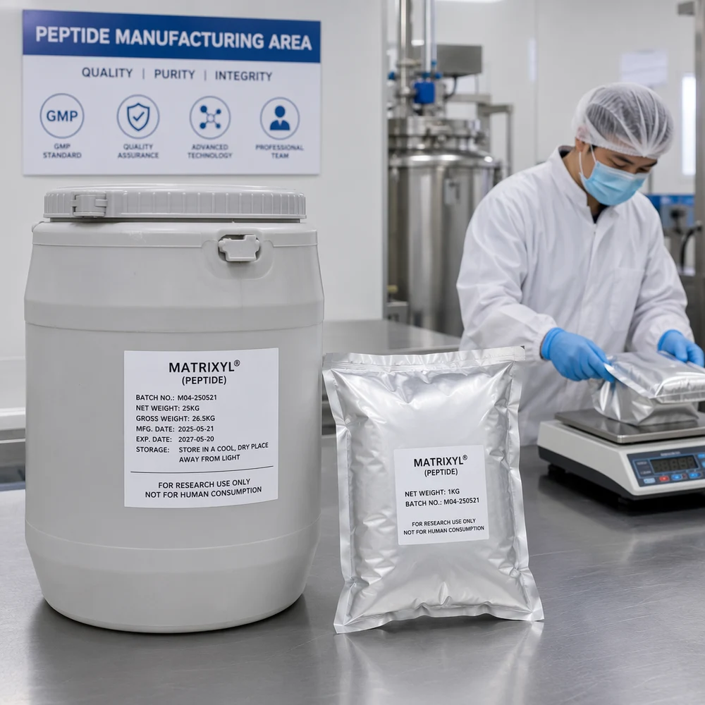 Pentapeptide-4 packaging and supply presentation