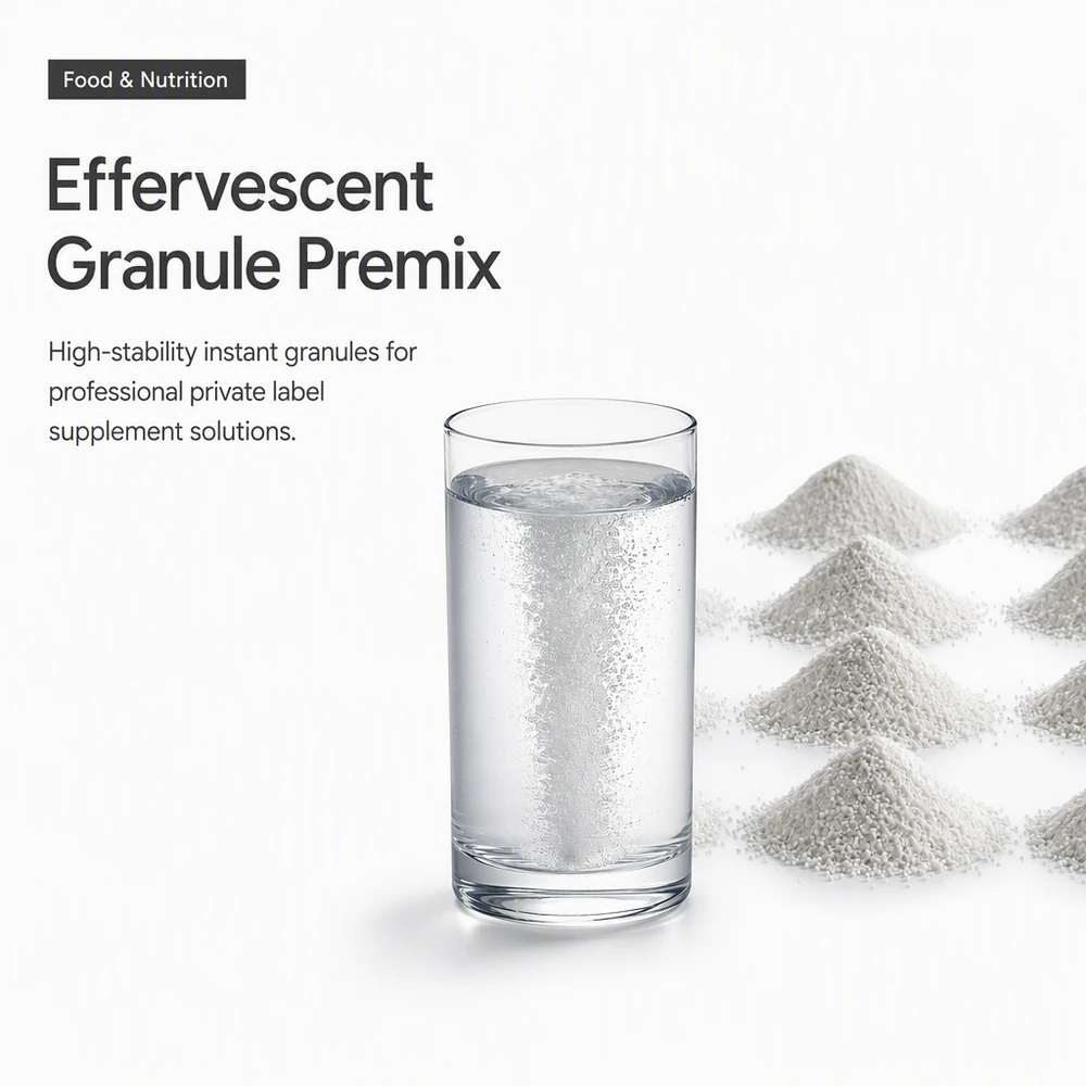 Custom Instant Effervescent Granule Premix for Fast-Dissolving Supplement Projects