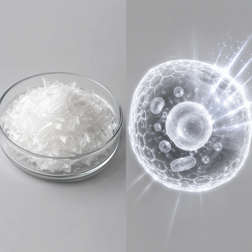 Ergothioneine (EGT) 99% High-Purity Crystals for Premium Cosmetic Formulations ingredient and specification presentation