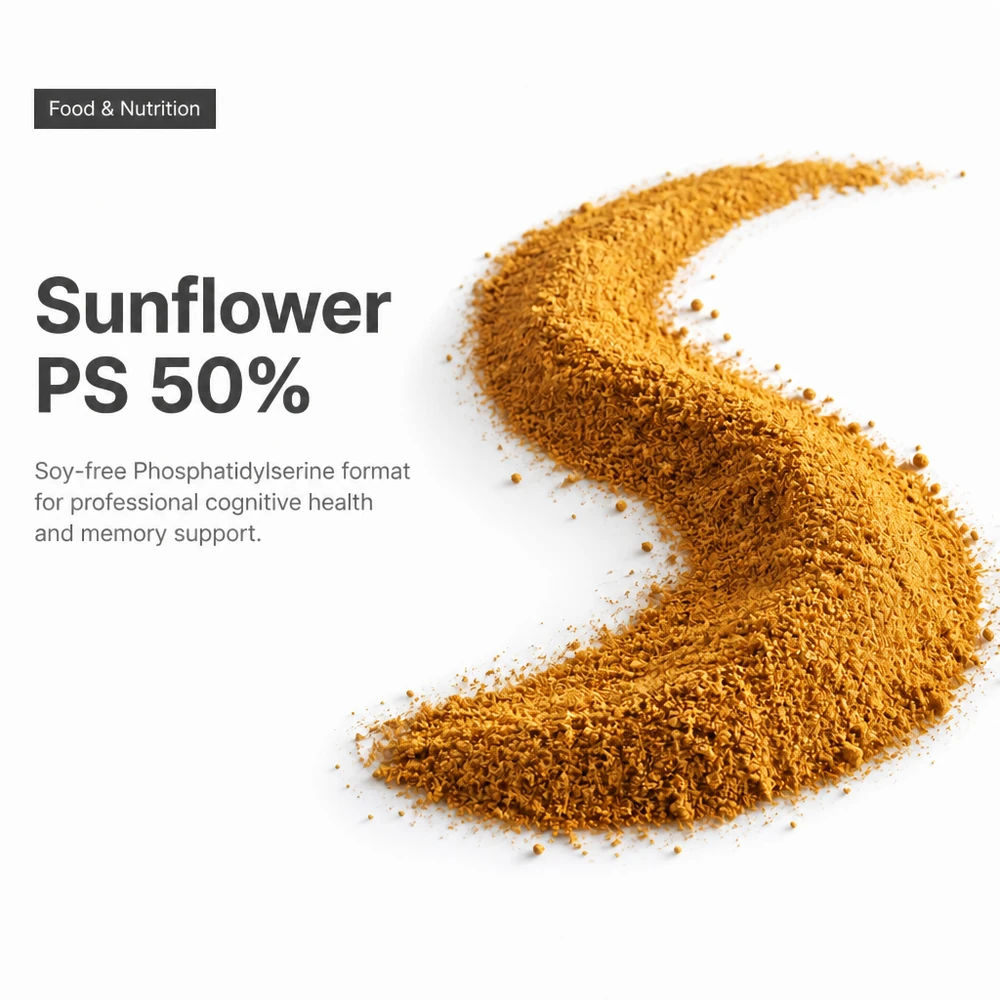 Sunflower-Derived Phosphatidylserine (PS) 50% Powder for Nutrition Formulations