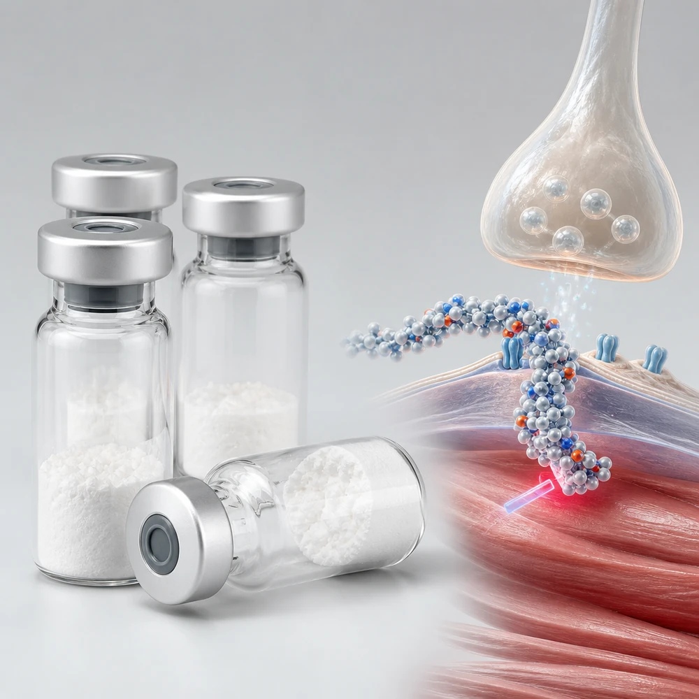 Freeze-Dried Acetyl Hexapeptide-8 (Argireline) Powder for Cosmetic Projects ingredient and specification presentation
