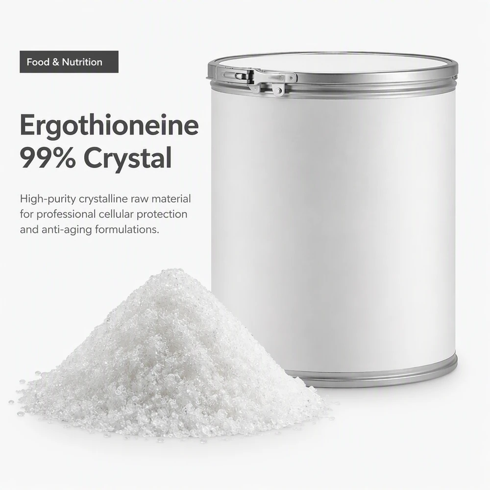 Ergothioneine 99% High-Purity Crystalline Powder for Cosmetic Formulation product sourcing presentation
