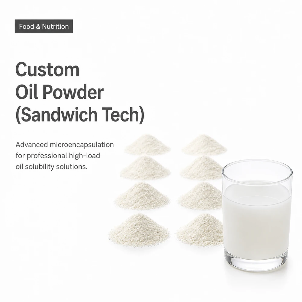 Microencapsulated MCT Oil Powder 70% for Custom Dry-Mix Projects