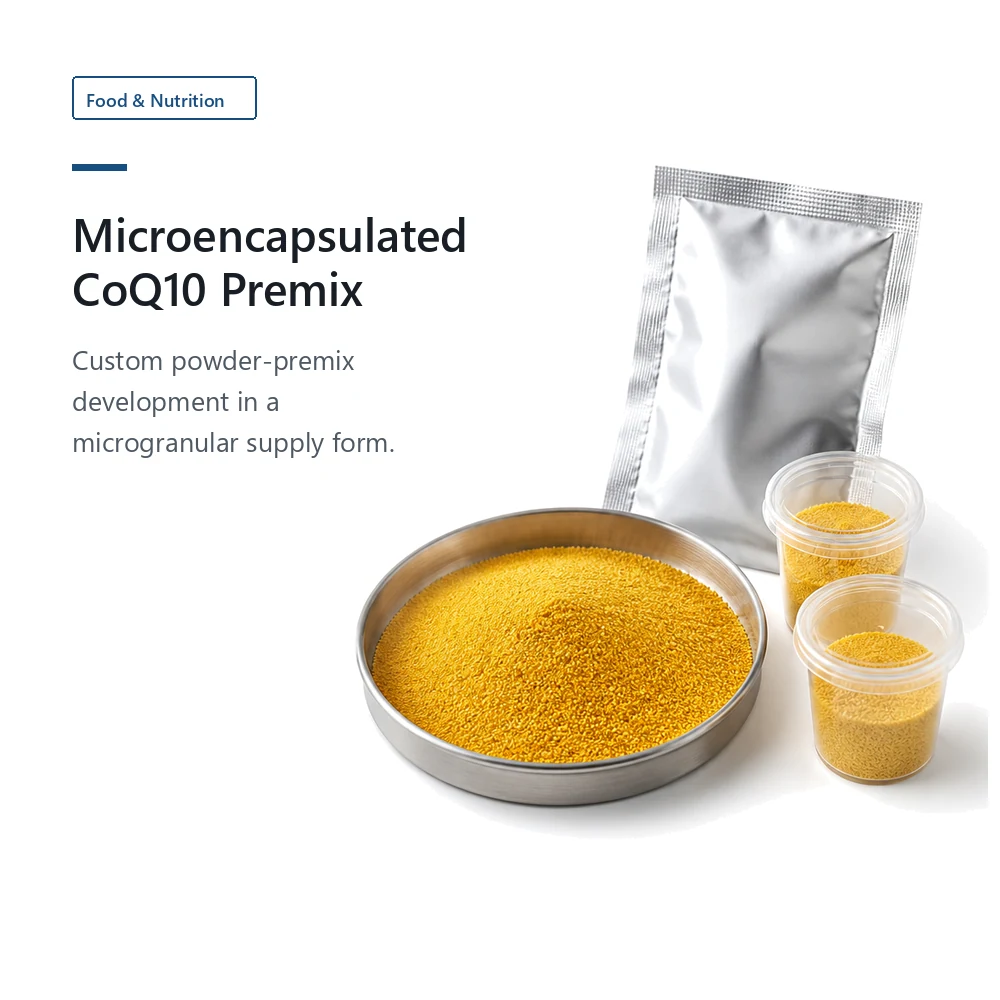 Custom Microencapsulated CoQ10 Powder Premix for B2B Project Review